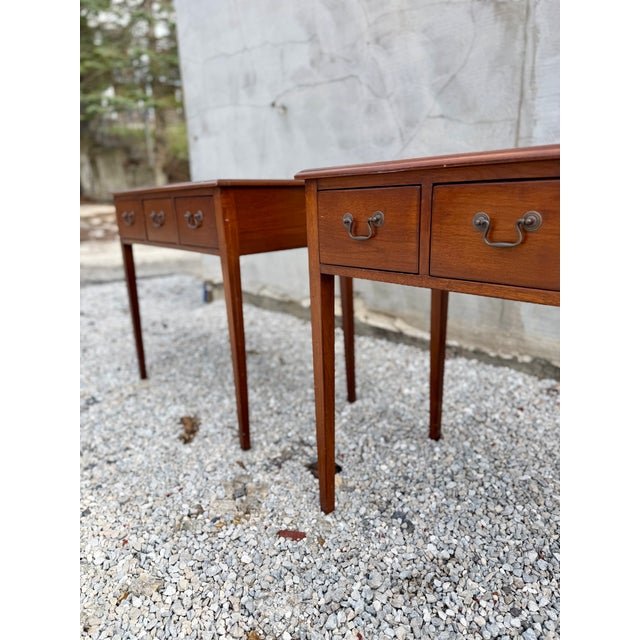 2000 - 2009 Banks Coldstone Co. Cherry Console Tables (Pair) For Sale - Image 5 of 9