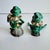 Mid-Century Modern Vintage Pixie Elf Occupied Japan Green Figurines Fairy Jester a Pair For Sale - Image 3 of 10