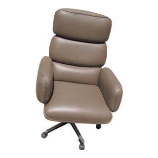 1970s Vintage Brown Executive Chair in the Style of Knoll by Otto Zapf For Sale