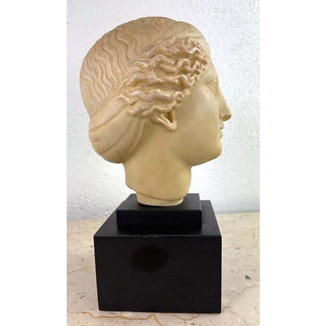 1980s Vintage Classical Greco Roman Style Female Bust Sculpture For Sale - Image 5 of 7