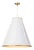 Regina Andrew French Maid Chandelier Large in White and Natural Brass For Sale