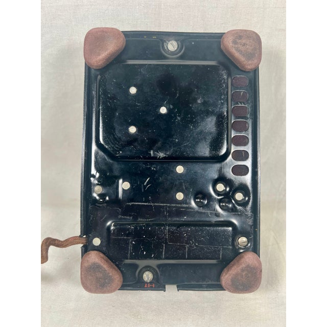 Vintage 1940s Western Electric Model 302 Black Rotary Desk Phone For Sale - Image 9 of 9
