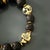 Bronze Chunky Nepal Beads Black Lava Beaded Bracelet For Sale - Image 8 of 9