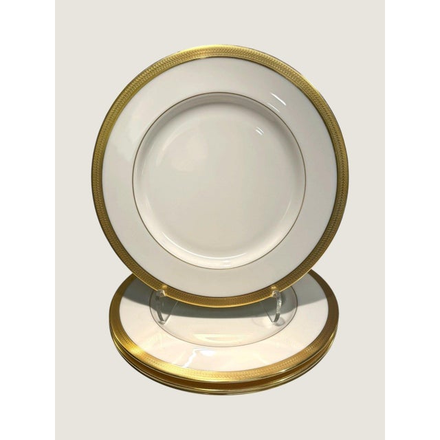Vintage Lenox Lowell P-67 Gold Stamp Gold Encrusted Dinner Plates – Set of 4 – Made in USA Add timeless elegance to your...