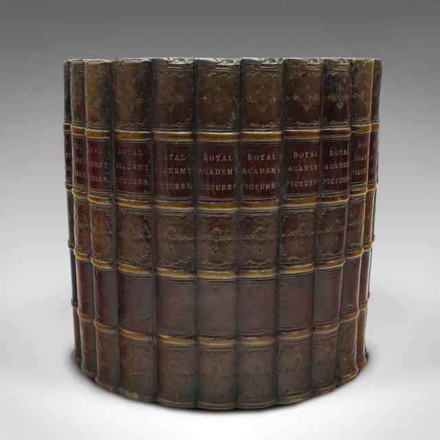 Mid-Century Modern 1980's Vintage Library Waste Bin For Sale - Image 3 of 9