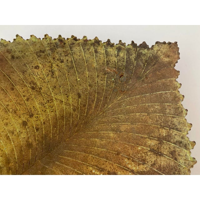 1960s Bronze Leaf Centerpiece Sculpture #3 For Sale - Image 5 of 12