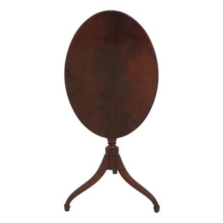 Baker Colonial Williamsburg Mahogany Tilt Top Occasional Table For Sale