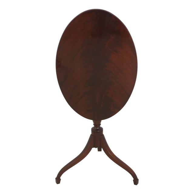 Baker Colonial Williamsburg Mahogany Tilt Top Occasional Table For Sale