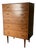 Mid-Century Walnut Chest of Drawers with Brass Handles, 1960s For Sale