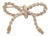 1990s Tiffany & Co Estate Twisted Rope Bow Brooch Pin Silver + 14k Gold 5.8 Grams For Sale