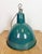 Industrial Petrol Enamel Factory Pendant Lamp, 1960s For Sale - Image 14 of 17