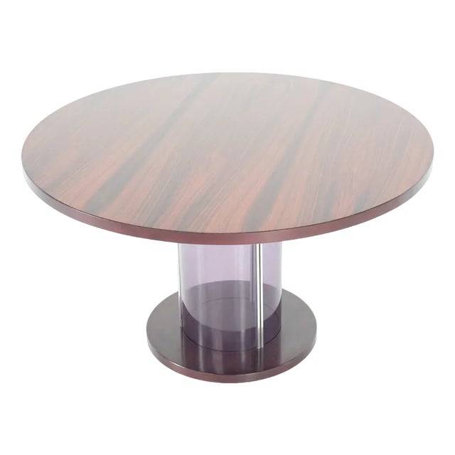 Mid-Century Italian Dining Table with Acrylic Glass Core, 1970s For Sale