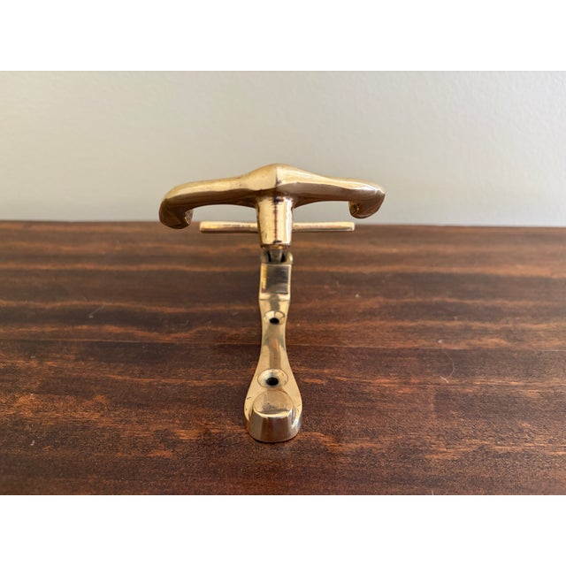 Late-20th Century Nautical Cast Brass Anchor Door Knocker For Sale In South Bend - Image 6 of 8