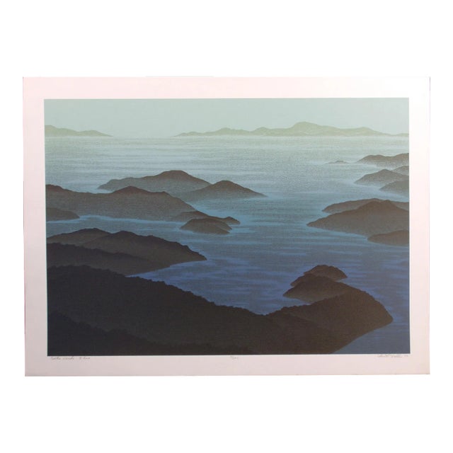 Scott Nellis "Costa Verde Blue" Hand Signed & Numbered Fine Art Serigraph For Sale