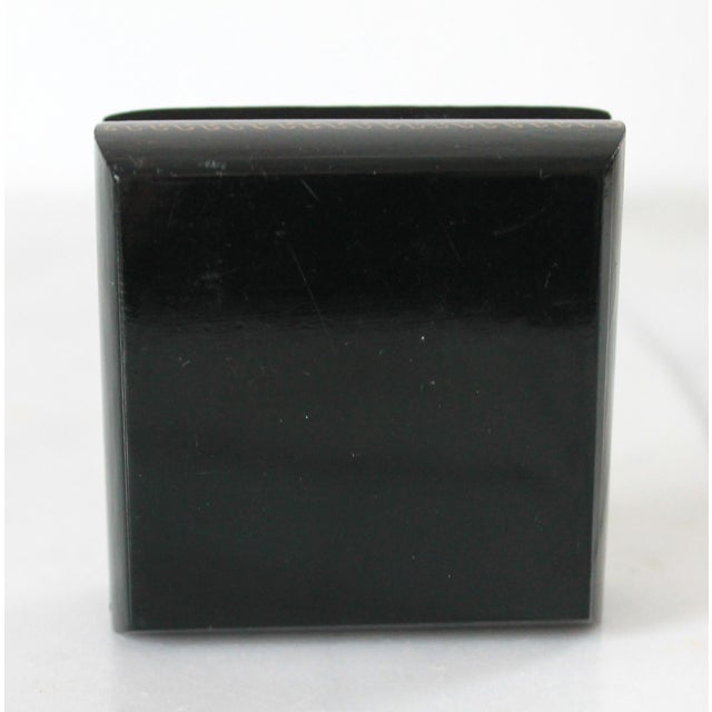 Paint Vintage Russian Hand-Painted Papier-Mâché Lacquer Trinket Box For Sale - Image 7 of 8