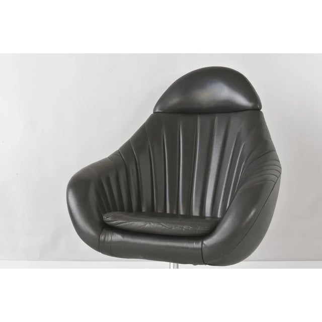 Dutch Swivel Bucket Chair in Leather, 1960s For Sale - Image 7 of 11