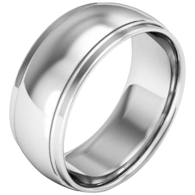 14 Karat White Gold Half Round Edge Wedding Band, Estate For Sale - Image 15 of 18