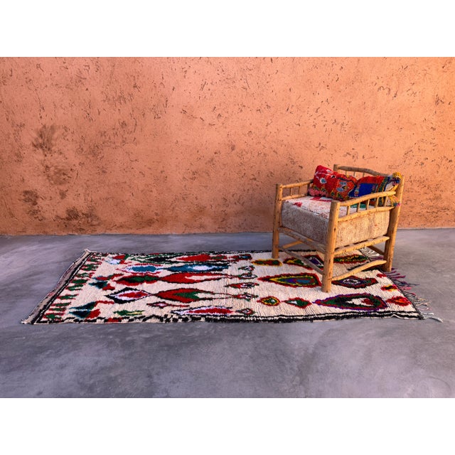 Abstract Moroccan Vintage Rug For Sale - Image 10 of 11
