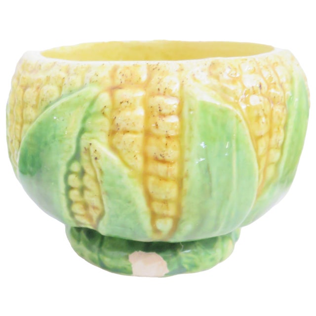 Mid 20th Century Mid 20th Century Portuguese Majolica / Barbotine Pottery Lidded Bowls - Set of 6 For Sale - Image 5 of 5