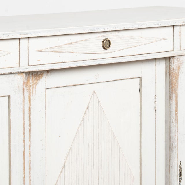 19th Century Swedish White Gustavian Pine Sideboard Buffet For Sale - Image 10 of 18