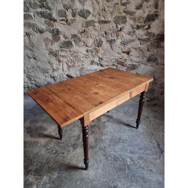 Vintage Extendable Kitchen or Writing Table, France, 1930s For Sale - Image 12 of 15