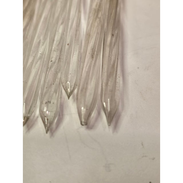 Blown Glass Tube Form Chandelier or Candelabra Drops For Sale - Image 10 of 12