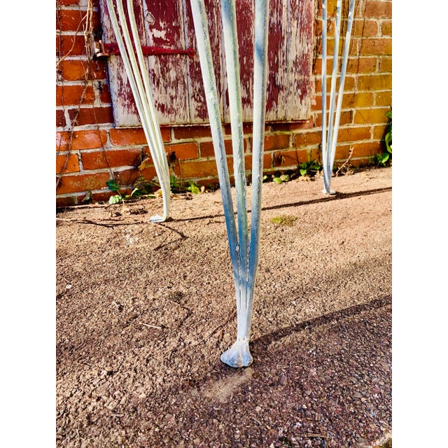 Gray Vintage Wrought Iron Salterini Table For Sale - Image 8 of 11