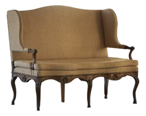 18th-Century Rococo Sofa with Carved Oak Frame and Original Upholstery, Sweden