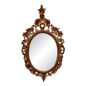 Antique Italian Rococo Style Giltwood Florentine Mirror