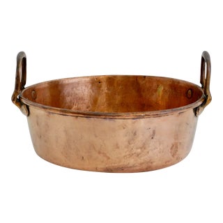 19th-Century Large French Copper Pan For Sale