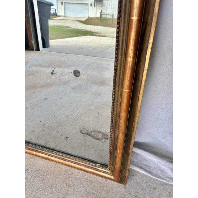 Late 19th Century Late 19th Century French Louis Philippe Giltwood Wall Mirror For Sale - Image 5 of 12