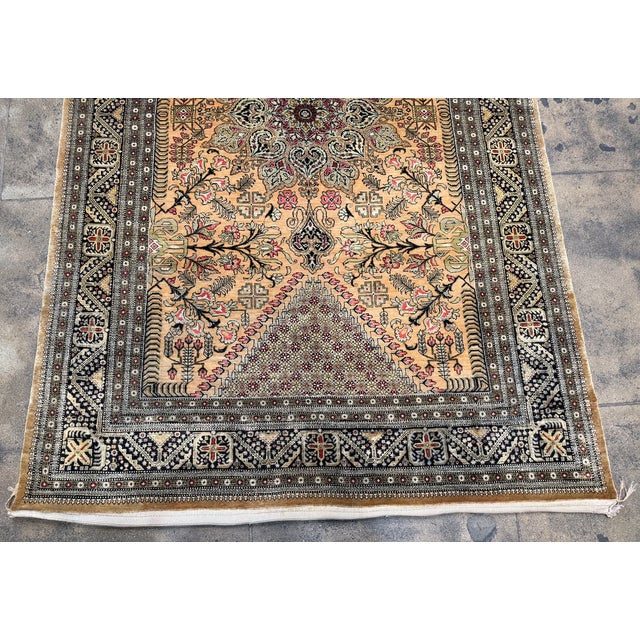 Antique Persian Qom Silk Rug, Circa 1950 For Sale In Los Angeles - Image 6 of 8