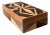 Vintage Marquetry Wood Diamond Box For Sale