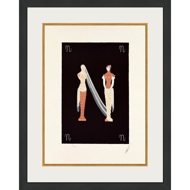 1970s Letter N (From the Alphabet Suite), Framed Hand Signed Serigraph For Sale