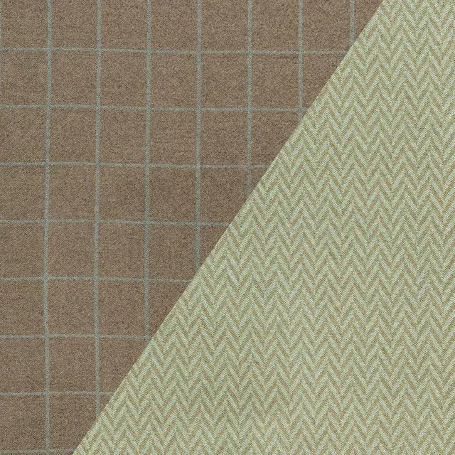 This handsome wool is double-sided and reversible. The chevron repeat is 7/8" vertically and 1 3/8" horizontally. Sold as...