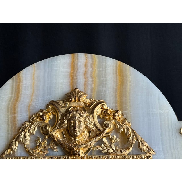 1860s Coblentz Louis XVI Blue Alabaster Enamel Table Clock 1pc For Sale - Image 16 of 17