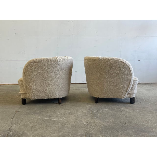 Danish Club Chairs with Beechwood Frames by Viggo Boesen, 1940s, Set of 2 For Sale - Image 3 of 9