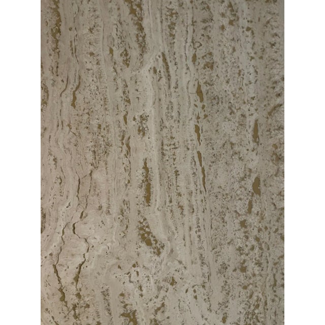 Wood 1970s Mid-Century Modern Travertine Side Tables - Set of 3 For Sale - Image 7 of 10