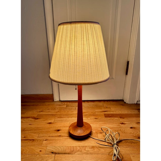 Randers Møbelfabrik Vintage Randers Design Teak Table Lamp For Sale - Image 4 of 4