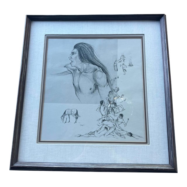 1970s Jerome Tiger Custom Framed Print For Sale