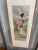 Chinoiserie Vintage Chinese Watercolor Framed Art Geisha Girl Burning Incense For Sale - Image 3 of 6