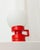 Mid-Century Red with White Glass and Ceramic Table Lamp, Italy, 1970s For Sale - Image 4 of 11