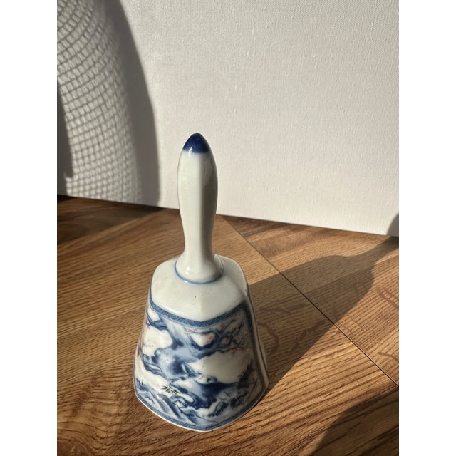 Up for consideration is a beautiful vintage Asian blue and white ceramic bell. This would look lovely on display in your...