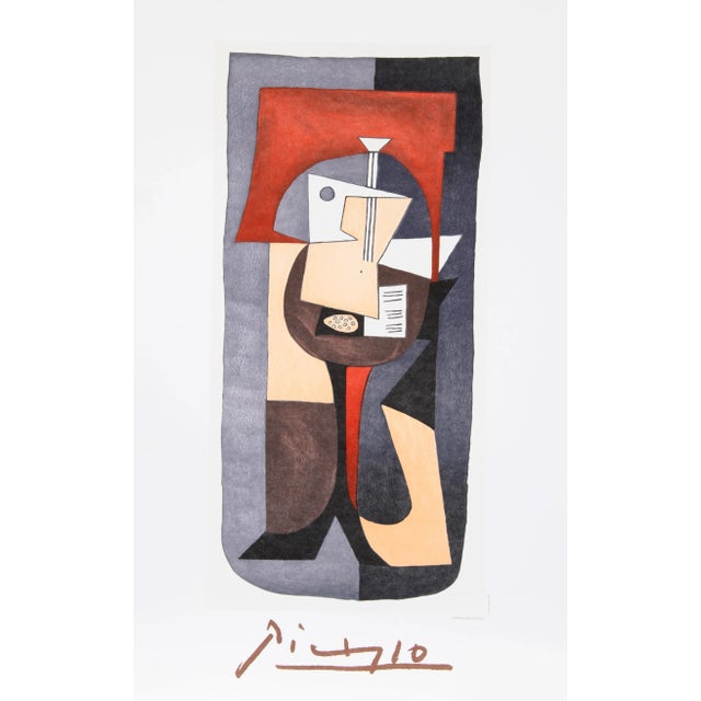 Pablo Picasso 1980s "Guitare et Partition" Lithograph After Pablo Picasso For Sale - Image 4 of 4