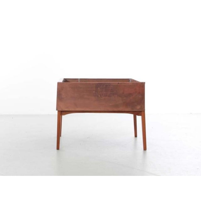 Mid-Century Scandinavian Modern Planter in Copper, 1960s For Sale - Image 6 of 10