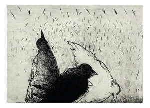 Anna Mikke, Birds, Etching on Paper, 2007