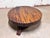 Mid-Century Modern Vintage Brutalist Wabi-Sabi Round Oak Coffee Table, 1950s For Sale - Image 3 of 8