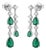 18k Gold Diamond 0.30ct Emerald Stud Earrings, New Creation, Pair For Sale