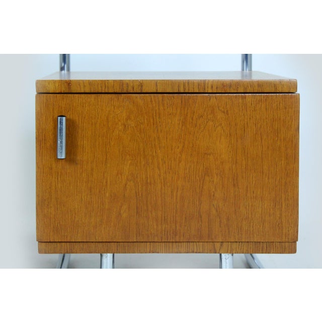 Brown Bauhaus Bedside Tables by Hynek Gottwald, 1930s, Set of 2 For Sale - Image 8 of 18