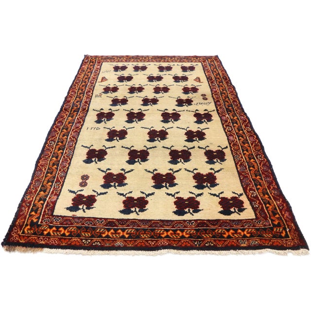 Mid-Century Modern Vintage Persian Shiraz Rug - 03'04 X 05'07 For Sale - Image 3 of 7